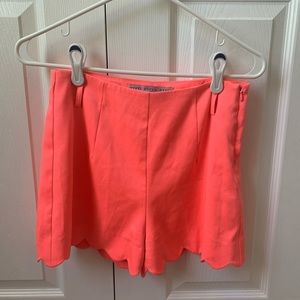 Hot Pink Scallop Shorts